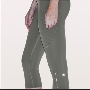 Lululemon Fast & Free HR Crop 19 green sz 4